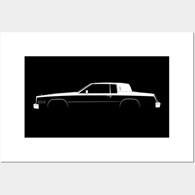 Cadillac Eldorado (1985) Silhouette Wall Art by Car-Silhouettes